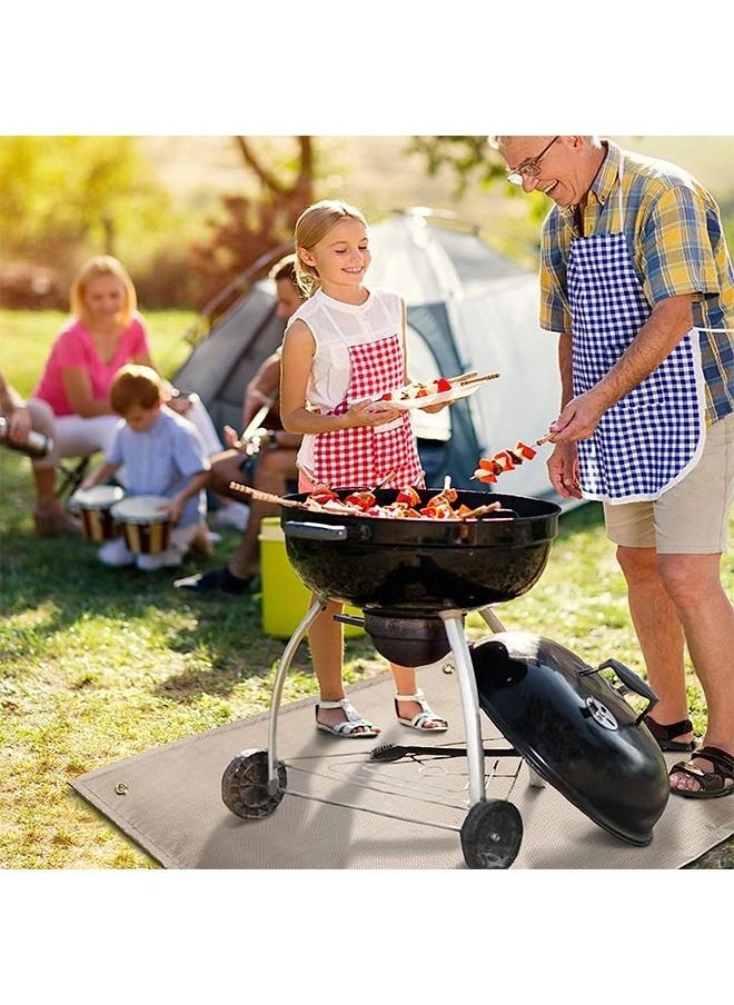Arabest - Fireproof Stove Grill Mats,39×39 Fire Pit Mat, Blanket for Wood Deck Insulation, Camping Bbq Temperature Resistant Rugs, Accessories for Outside Indoor Lawn Protection - Image 1