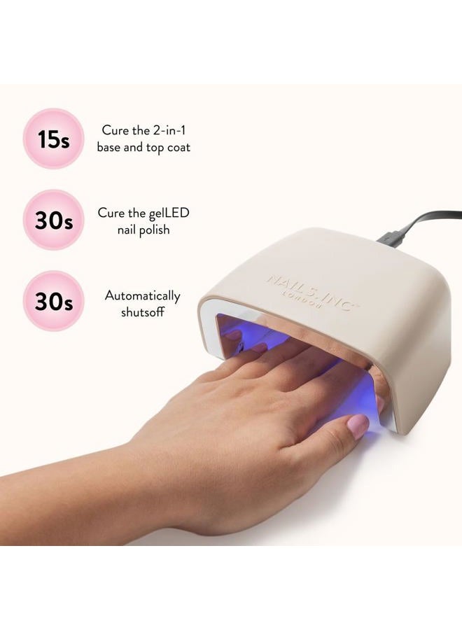 Nails Inc Nails.INC GelLED Portable LED Lamp, Cures in 30 Seconds, Nail Dryer for DIY Gel Nails, Easy Flash Cure Lamp, Automatic Sensor, Rechargeable USB Nail Light for Beginners, 5W, 1 Count - Image 5