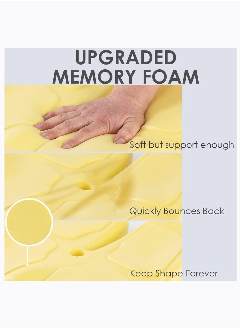 Memory Foam Seat Cushion Car Seat Cushion Office Chair Seat Cushion for for Relief Tailbone and Hip Tire, Pressure Relief on the Coccyx for Office Chair, Car Seat and Wheelchair (black)
