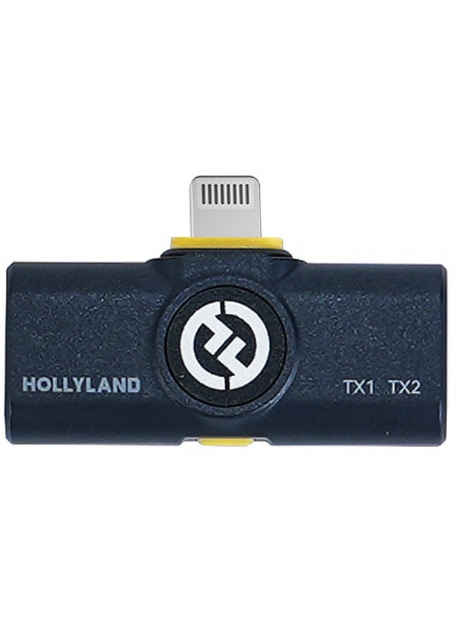 Hollyland LARK M2 Wireless Receiver with Lightning Connector for iOS Devices (2.4 GHz, Shine Charcoal) M2-RECIVER BLACK - Image 1