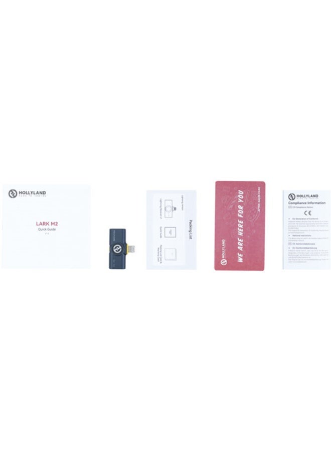 Hollyland LARK M2 Wireless Receiver with Lightning Connector for iOS Devices (2.4 GHz, Shine Charcoal) M2-RECIVER BLACK - Image 2