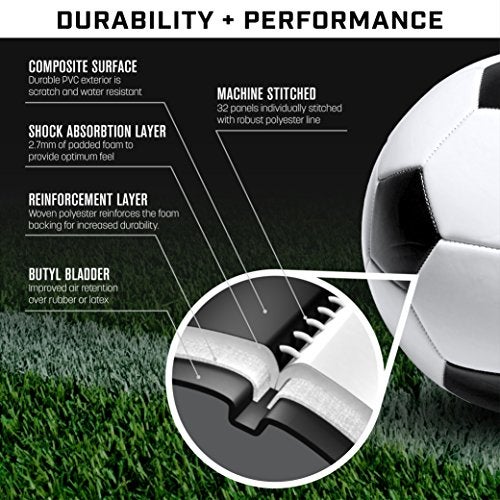 GoSports Classic Soccer Ball - Size 5 - with Premium Pump - Image 4