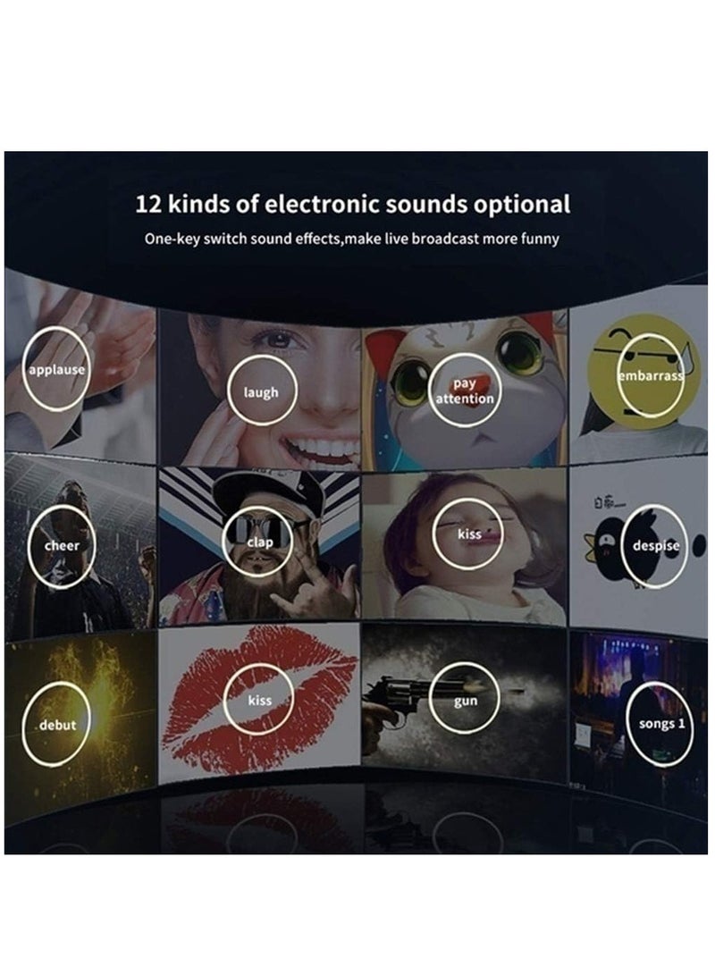 Lixada Multi-functional Live Sound Card BM800 Microphone Set Audio Recording Equipments (Black) - Image 5