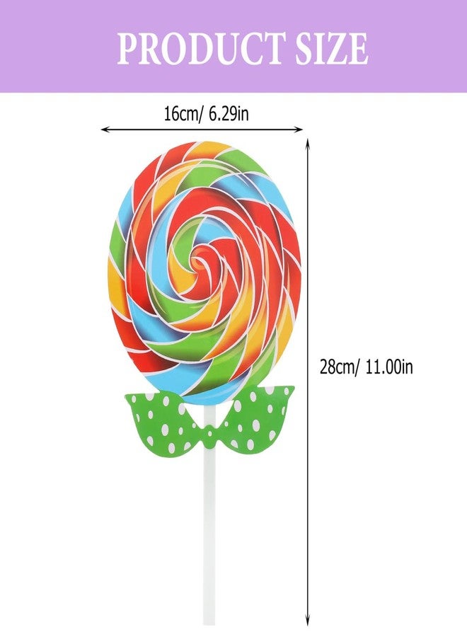 STOBAZA 2Pcs Fake Lollipop Photography Prop Rainbow Candy Decor for Dance Performances Simulation Food Photo Props for Parties and Events - Image 2