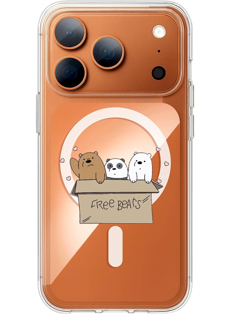 Theodor Magnetic Case for Apple iPhone 17 Pro Compatible with MagSafe Wireless Charging, Shockproof Phone Bumper Cover - Women - White - Image 1