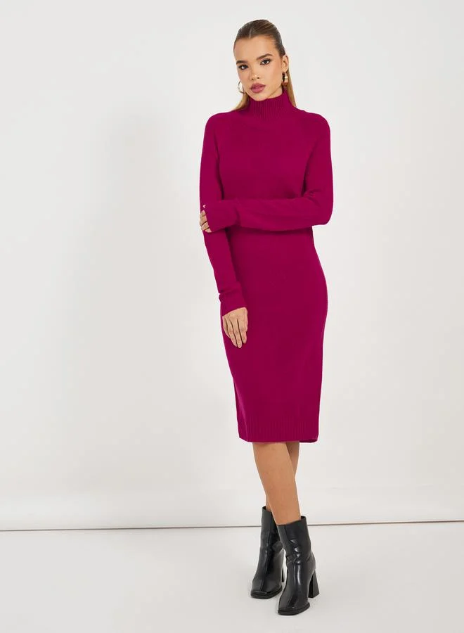 Styli Turtleneck Knit Dress