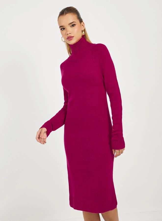Styli Turtleneck Knit Dress
