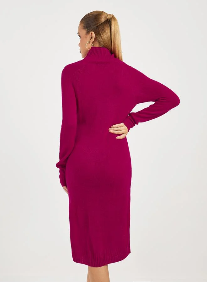Styli Turtleneck Knit Dress
