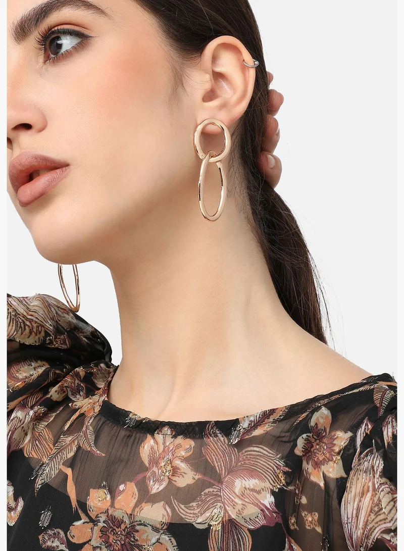 SOHI Gold Plated Designer Party Drop Earring For Women