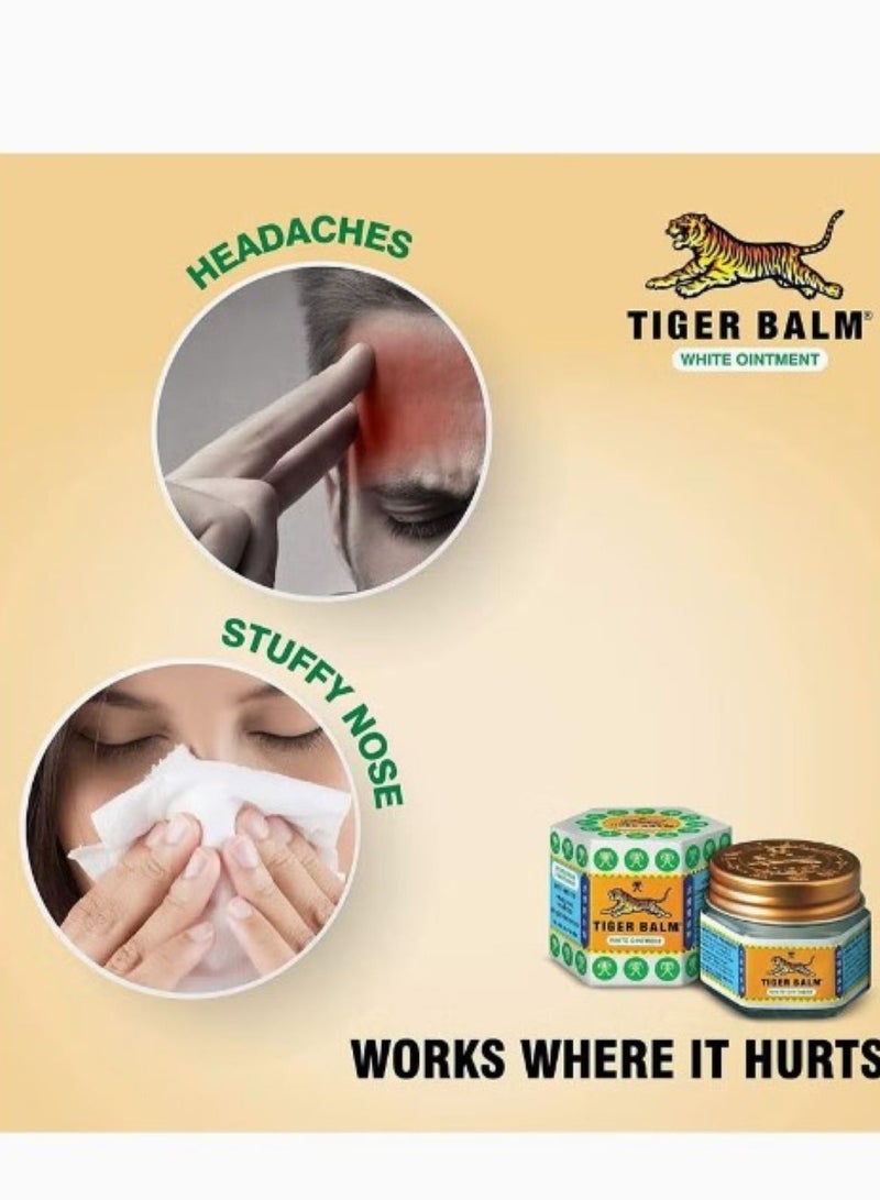 مرهم تايجر بالم الأبيض لتخفيف الألم  10 جرام– عبوة 4 قطع - Image 3