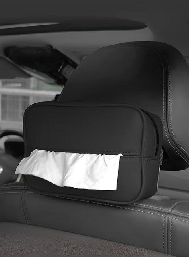 Car Tissue Holder, Luxury Leather Tissue Box in the Back of the Car, Statue Tissue Holder, Auto Accessories - Image 1