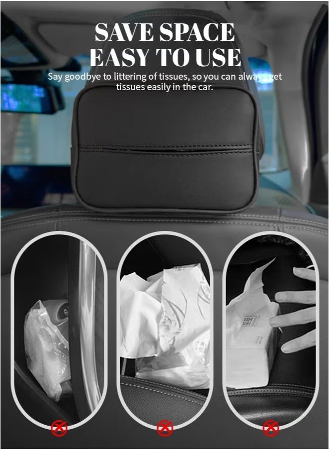 Car Tissue Holder, Luxury Leather Tissue Box in the Back of the Car, Statue Tissue Holder, Auto Accessories - Image 5
