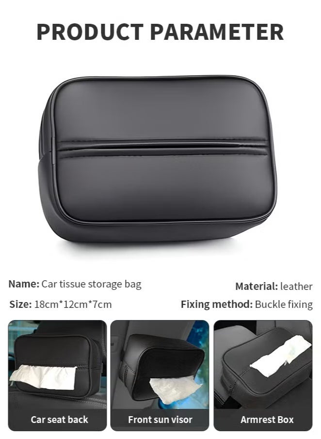 Car Tissue Holder, Luxury Leather Tissue Box in the Back of the Car, Statue Tissue Holder, Auto Accessories - Image 2