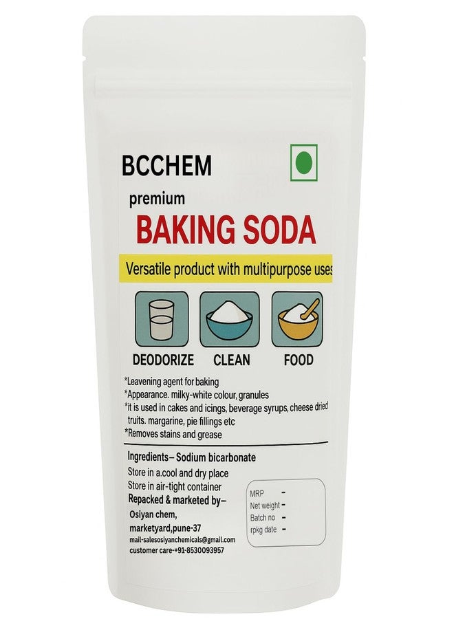 BCCHEM Baking Soda, food grade sodium bicarbonate,for cleaning,cooking,baking,Leavening Agent-250 grams - Image 2