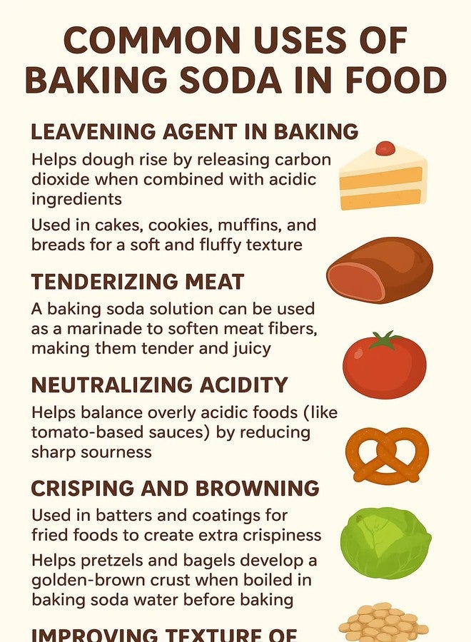 BCCHEM Baking Soda, food grade sodium bicarbonate,for cleaning,cooking,baking,Leavening Agent-250 grams - Image 3