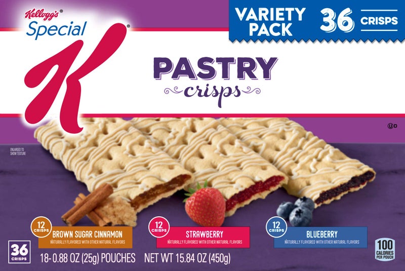 SPECIAL K Kelloggs Special K Pastry Crisps Variety Pack 15.84 oz Box, 36 Crisps (1 Pack) - Image 2
