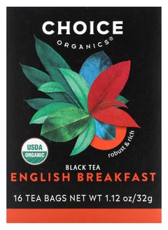 Choice Organic Teas Black Tea English Breakfast 16 Tea Bags 1.12 oz (32 g) 