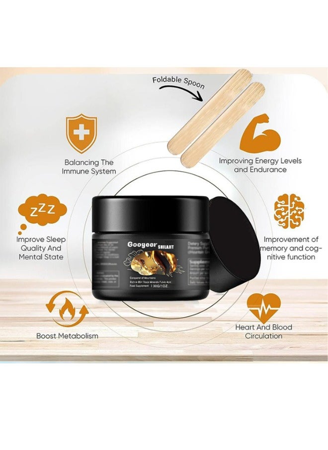 Googeer Pure Himalayan Shilajit Resin High Potency Gold Grade for Men & Women for Energy Boost & Immune Support 30g  - Image 4