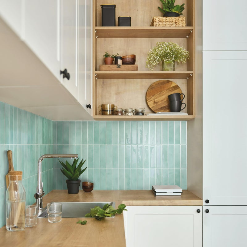 SMART TILES Peel and Stick Backsplash - 5 Sheets of 11.43" x 9" - 3D Adhesive Peel and Stick Tile Backsplash for Kitchen, Bathroom, Wall Tile - Image 2