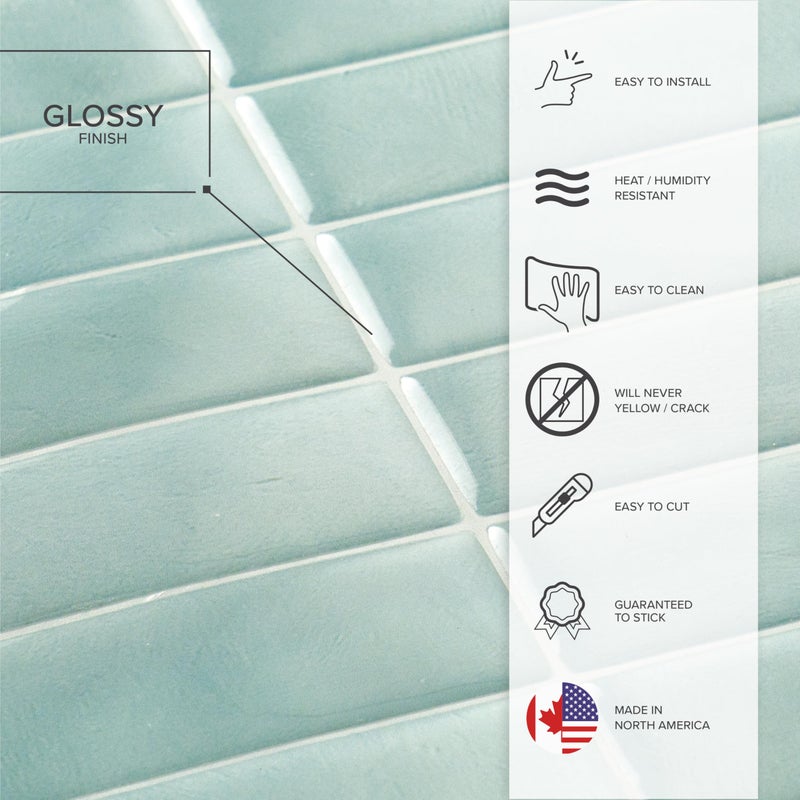 SMART TILES Peel and Stick Backsplash - 5 Sheets of 11.43" x 9" - 3D Adhesive Peel and Stick Tile Backsplash for Kitchen, Bathroom, Wall Tile - Image 5