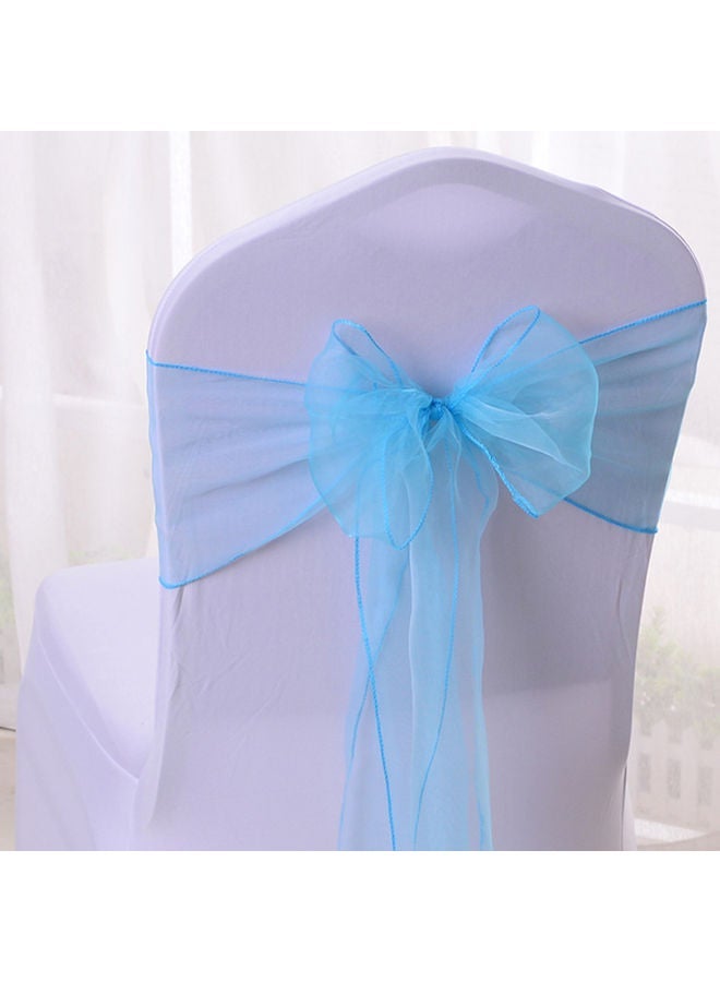 NIBEMINENT 5 Piece Gauze Bow Decoration Set Blue