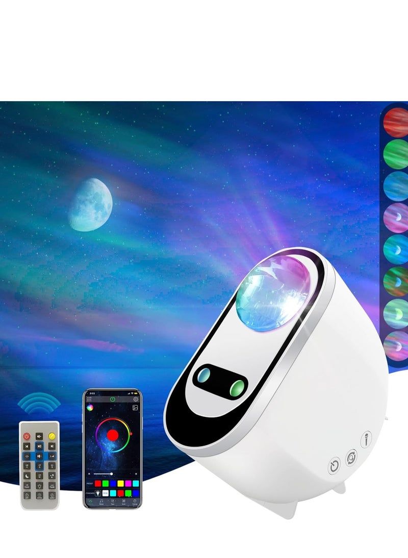 Arabest Galaxy Aurora Projector, 3 in 1 LED Northern Lights Star Projector, 6 White Noise Starry Moon Light with Bluetooth Speaker for Adult Kids Gift, Bedroom, Room Decor - Image 1