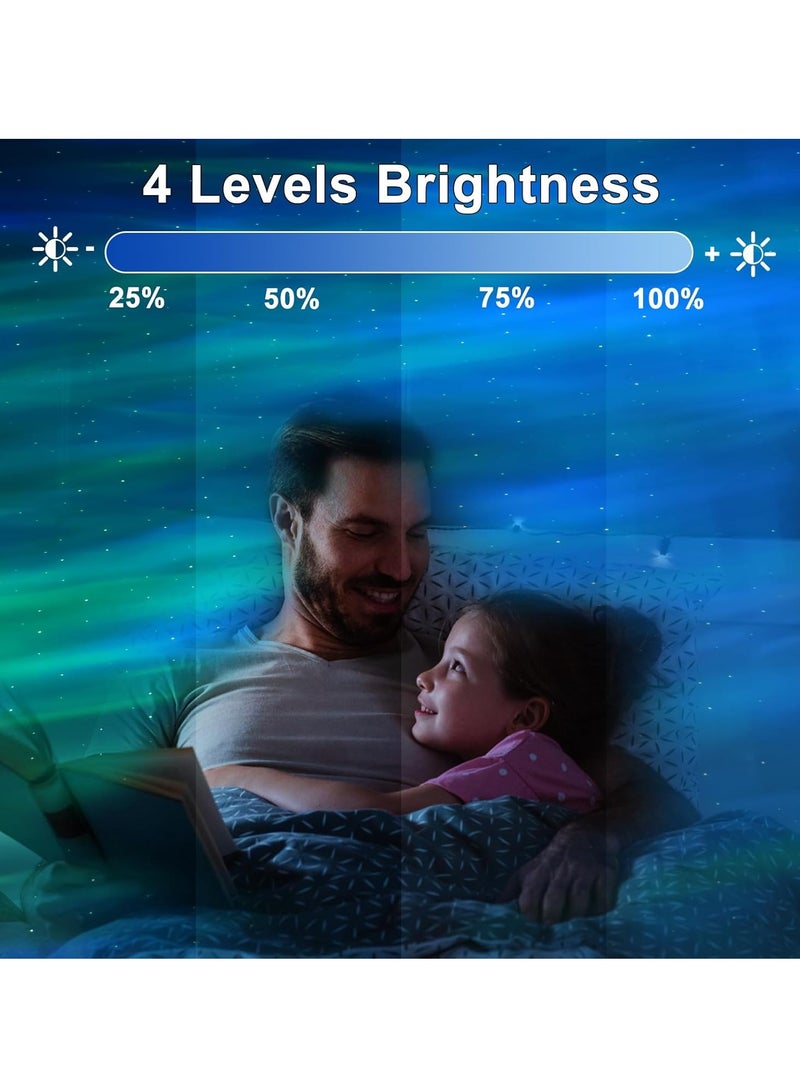 Arabest Galaxy Aurora Projector, 3 in 1 LED Northern Lights Star Projector, 6 White Noise Starry Moon Light with Bluetooth Speaker for Adult Kids Gift, Bedroom, Room Decor - Image 2