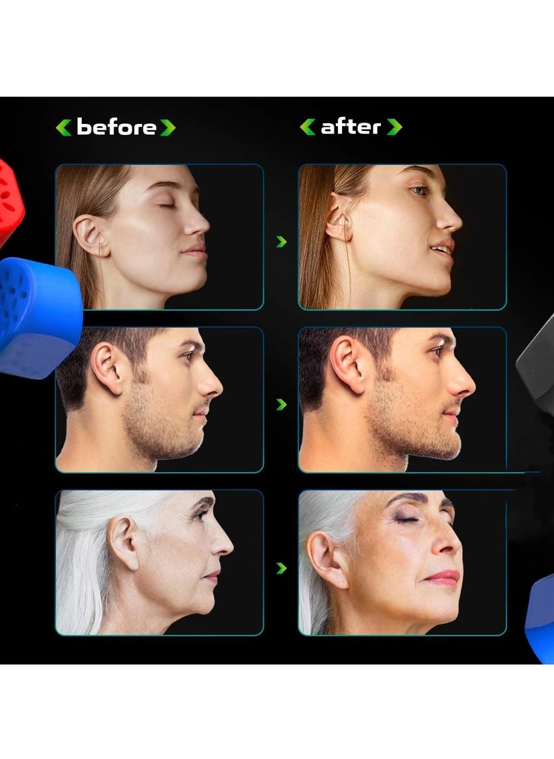 Generic 6pcs Jawline Exerciser for Men & Women - Powerful Jaw Trainer - Different Resistance Levels - Double Chin Reducer Eliminator- Face Neck Shaper & Strengthener Line Chewing Gum  - Image 2