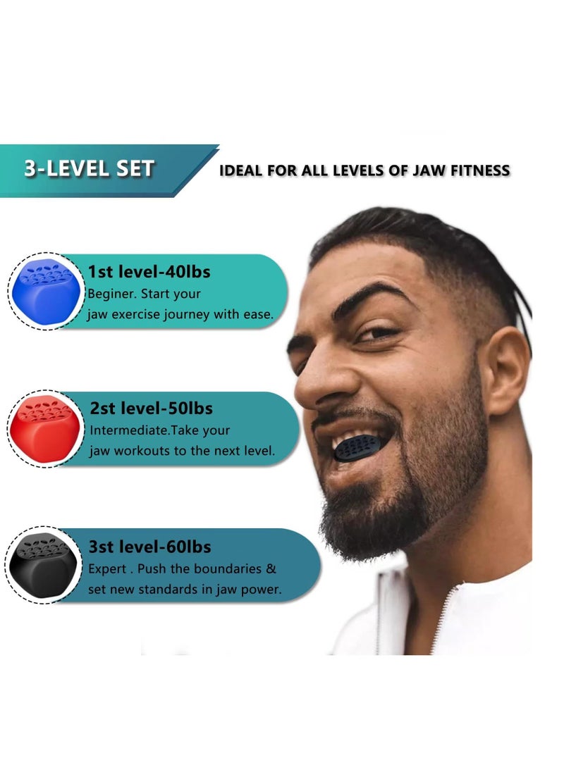 Generic 6pcs Jawline Exerciser for Men & Women - Powerful Jaw Trainer - Different Resistance Levels - Double Chin Reducer Eliminator- Face Neck Shaper & Strengthener Line Chewing Gum  - Image 4