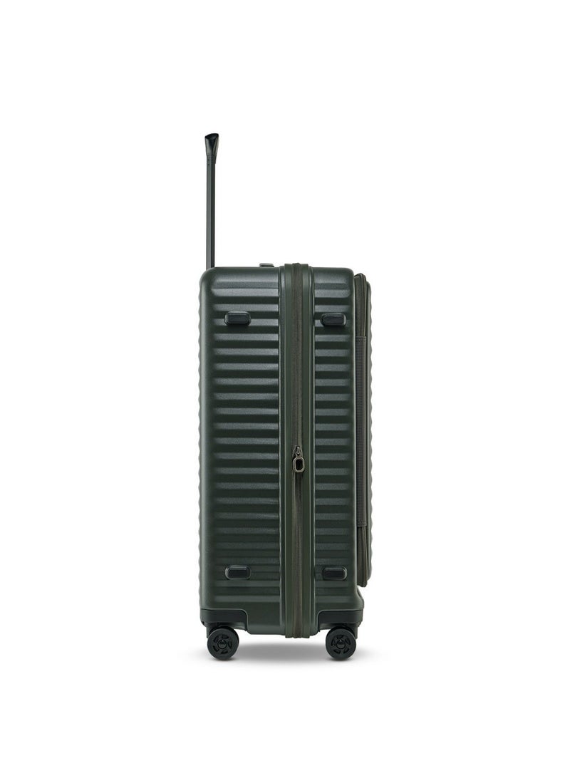 Echolac Celestra PC183FA-01 FS 24 Inch Expandable Hardside Trolley Luggage with TSA Lock, Front Opening Design, Hinomoto 4 Double-Wheeled System & Premium PC Shell - Deep Olive - Image 5