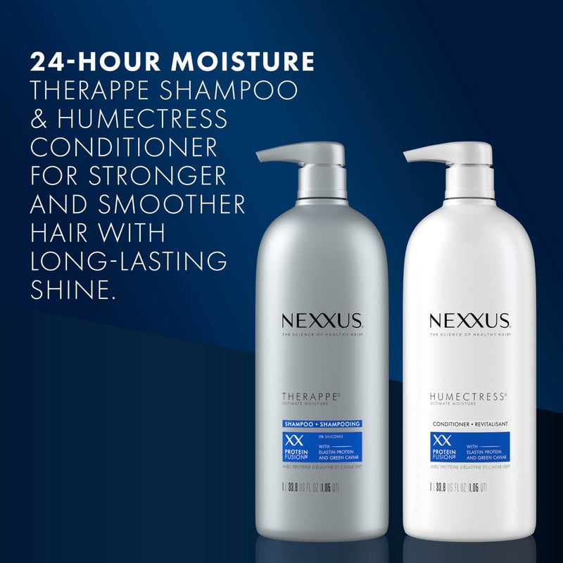 Nexxus Shampoo and Conditioner Therappe Humectress 2 Count for Dry Hair Silicone-Free, Moisturizing Caviar Complex and Elastin Protein for thicker and stronger hair 33.8 oz - Image 4