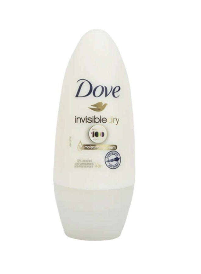 دوف قطعتين دوف مزيل عرق رول اون دراي مضاد للتعرق من انفيزيبل دراي، 50 مل - Image 2