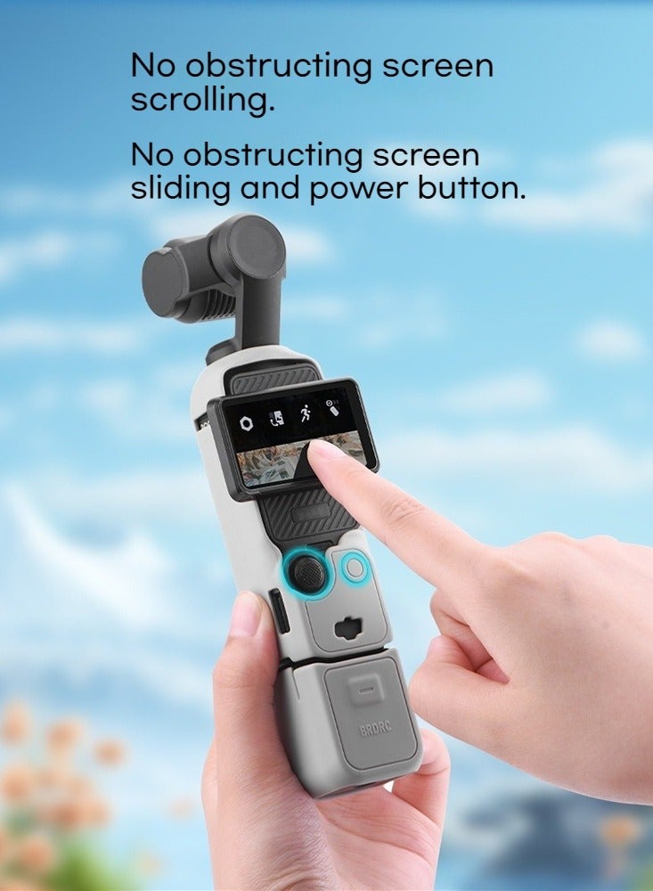 BRDRC DJI OSMO Pocket 3 Essential Accessory Kit Silicone Body Protective Case Lens Cover Screen Sunshade - Image 4