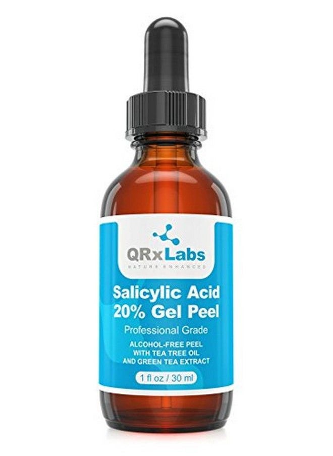 QRxLabs - Salicylic Acid 20% Gel Peel Alcoholfree Formula With Tee Tree Oil And Green Tee Extract Professional Grade Chemical Face Peel For Acne Treatment Beta Hydroxy Acid 1 Bottle Of 1 Fl Oz - Image 1