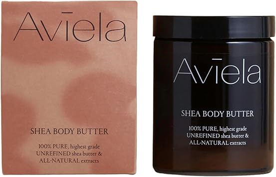 Aviela Ultimate Shea Body Butter Deep Hydration Quick Absorption 100 Pure Unrefined African Shea Butter Vegan Ethical and Kind to the Planet 180ml - Image 1