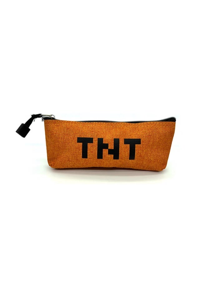 Minecraft Canvas Pencil Case, Large Capacity Zippered Pencil Organizer for Students - Image 1