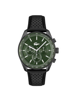 Men's Chronograph Round Shape Leather Wrist Watch 2011345 - 42 Mm