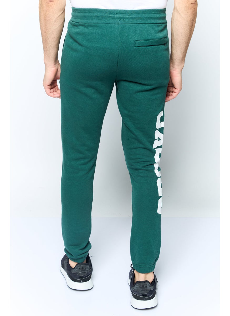 Crooks & Castles - Men Regular Fit Brand Logo Sweatpants, Green - Image 1