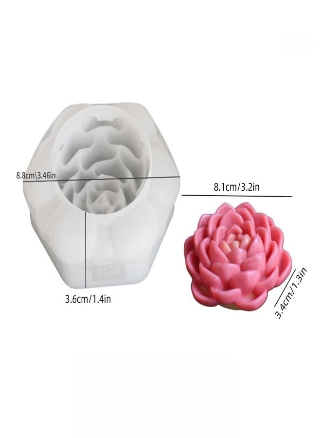 NINEXY 3D Flower Silicone Candle Molds Lotus/Rose/Iris/Camellia Flower Soap Plaster Resin Casting Mold Fondant Chocolate Cake Baking Tools (Lotus A) - Image 2