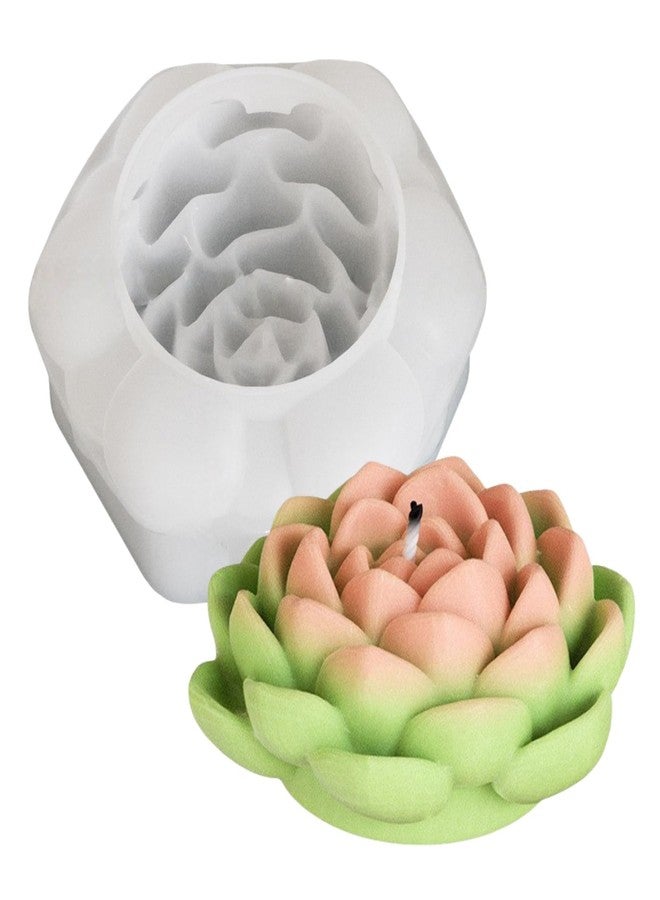 NINEXY 3D Flower Silicone Candle Molds Lotus/Rose/Iris/Camellia Flower Soap Plaster Resin Casting Mold Fondant Chocolate Cake Baking Tools (Lotus A) - Image 1