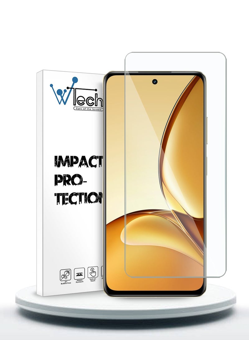 Wtech Realme C63 5G 2024 Premium Series Curved Edges 9H 2.5D Tempered Glass Screen Protector - Clear - Image 1