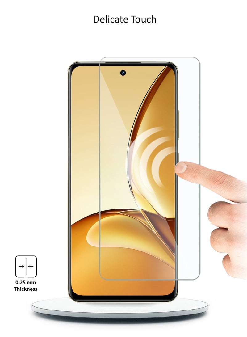 Wtech Realme C63 5G 2024 Premium Series Curved Edges 9H 2.5D Tempered Glass Screen Protector - Clear - Image 4