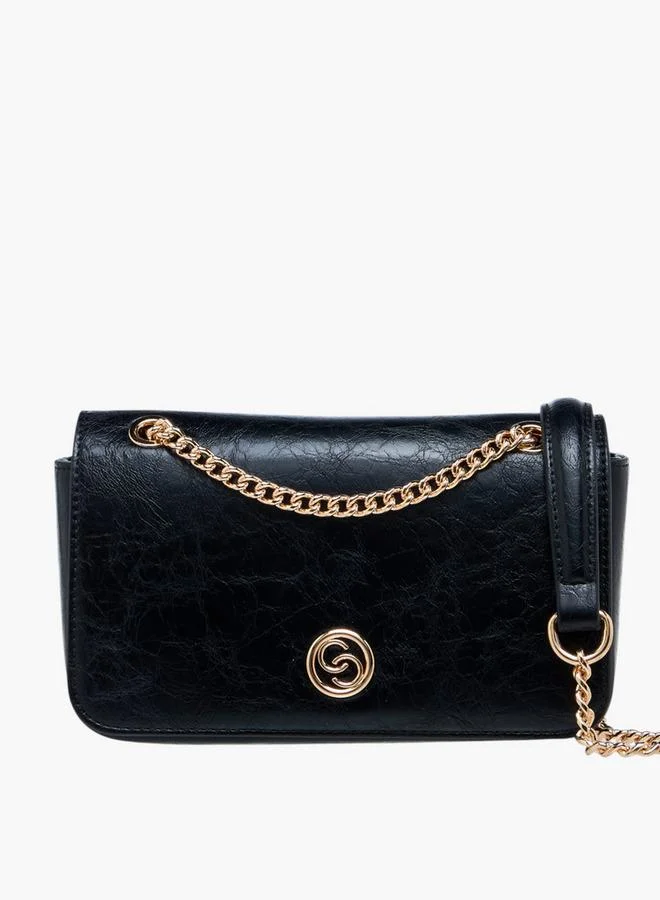 Celeste Textured Crossbody Bag with Chain Strap