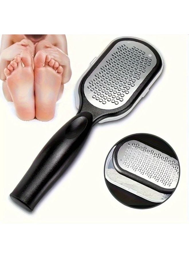 ملف قدم احترافي مع واقي من الرشاشات، حبيبات خشنة وناعمة، أداة باديكير بيضاء - Image 4