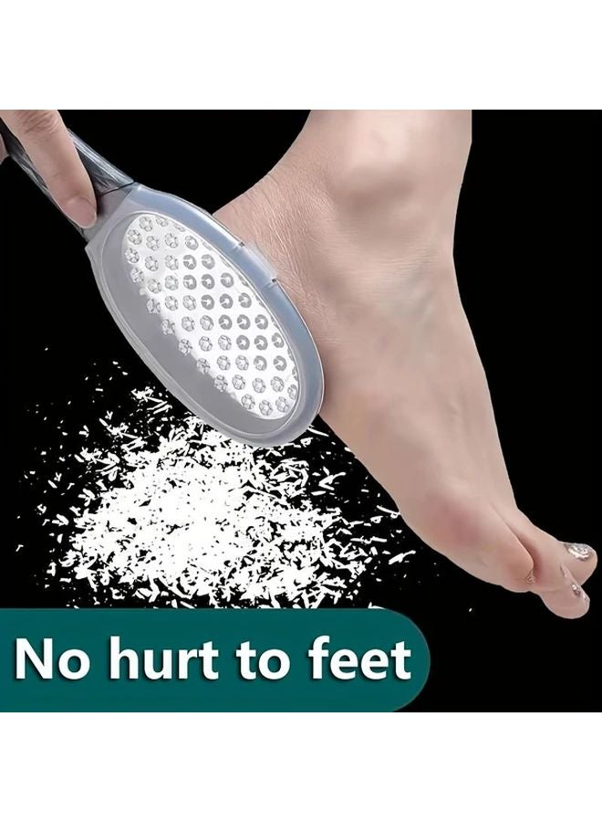 ملف قدم احترافي مع واقي من الرشاشات، حبيبات خشنة وناعمة، أداة باديكير بيضاء - Image 2