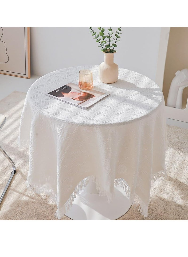 أوزيغالور مناديل مربعة صغيرة بيضاء لطاولات النوم، طاولات القهوة والشاي، عربات الشاي، تزيينات الطاولات المنعشة - Image 1