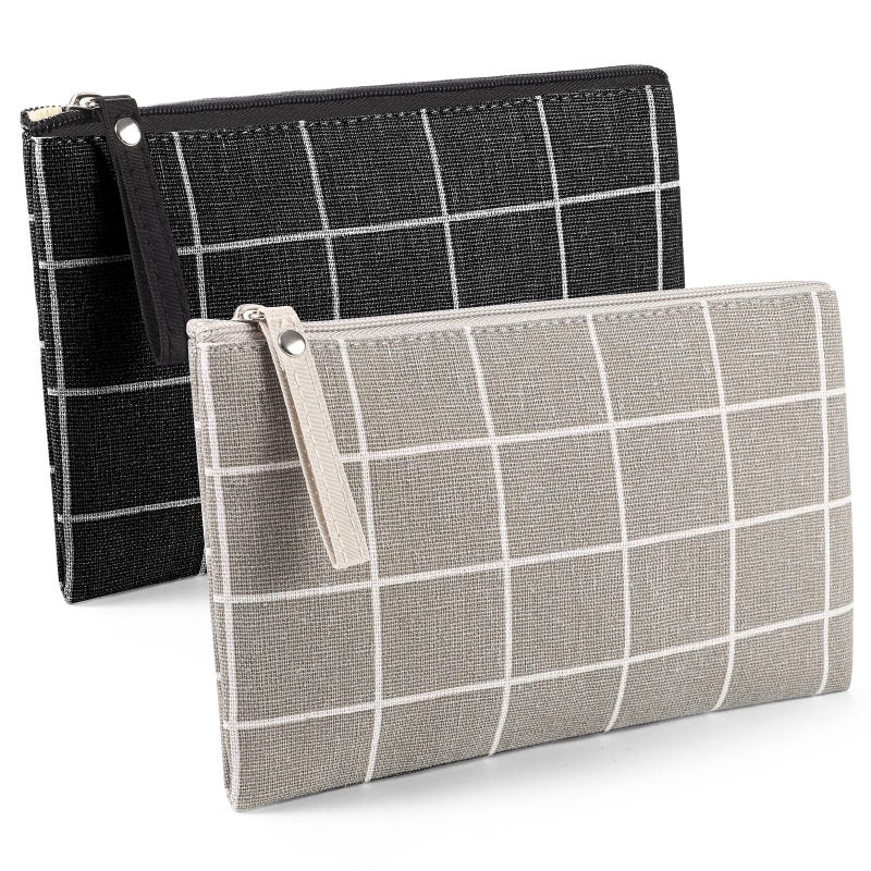 SUMAJU 2 Pcs Small Cosmetic Bag, Multi-Function Canvas Cosmetic Pouch Small Zipper Pouch Makeup Bag Purse Pouches Cute Makeup Pouch Christmas Gifts Stocking Stuffers for Women - Image 1
