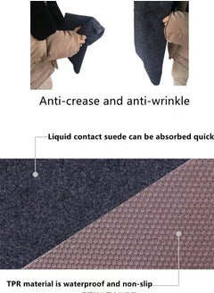 Kutis 2-piece Kitchen Mat Absorbent quick-drying polyester material four-leaf clover pattern Dark Gray 40x60 and 40x120 CM  - Image 4