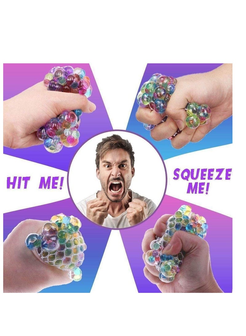 SYOSI 12 Pack Anti-Stress Ball LED Mesh Squeeze Ball Toys Home and Office Use Stress Relief Toys Hand Grip Pressure Ball for for Kids and Adults  - Image 3