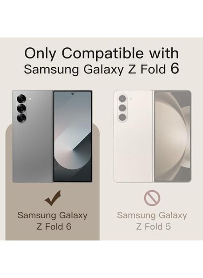 Jetech Front Privacy Screen Protector For Samsung Galaxy Z Fold 6 Anti Spy Tempered Glass Film With Easy Installation Tool Case Friendly 2 Pack  - Image 2